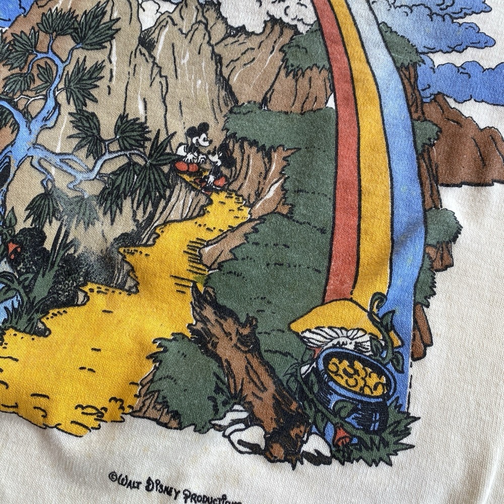 Vintage 60s 70s Walt Disney Productions Tee Shirt, Wild Psychedelic Design S/M - Picture 11 of 13